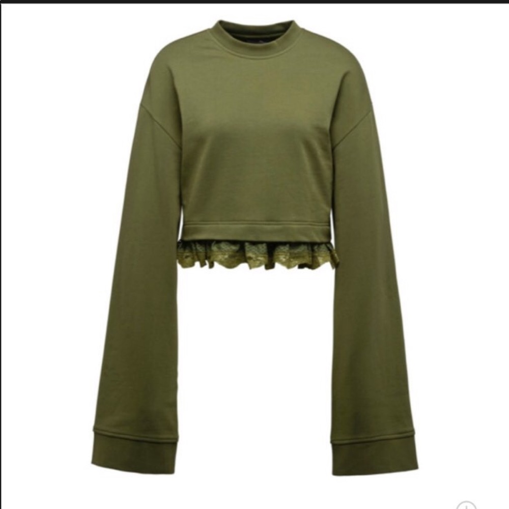 Fenty puma cropped ruffle trim top